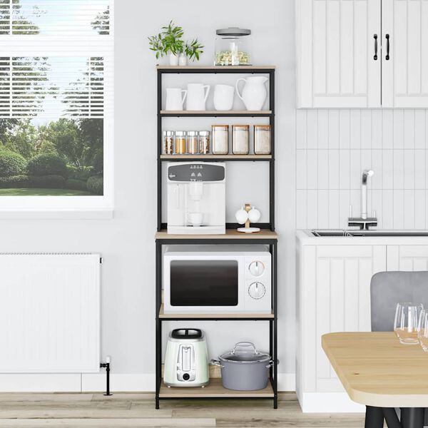 vidaXL Ράφι Κουζίνας Δρύς Sonoma 60 x 40 x 168 εκ Επεξεργασμένο ξύλο