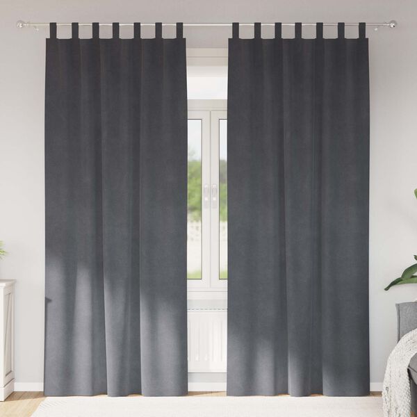 vidaXL &Kappa;&omicron;&upsilon;&rho;&tau;ί&nu;&epsilon;&sigmaf; &sigma;&upsilon;&sigma;&kappa;ό&tau;&iota;&sigma;&eta;&sigmaf; 2 pcs &Alpha;&nu;&omicron;&iota;&chi;&tau;ό &gamma;&kappa;&rho;&iota; 140 x 260 cm &Beta;&epsilon;&lambda;&omicron;ύ&delta;&omicron;