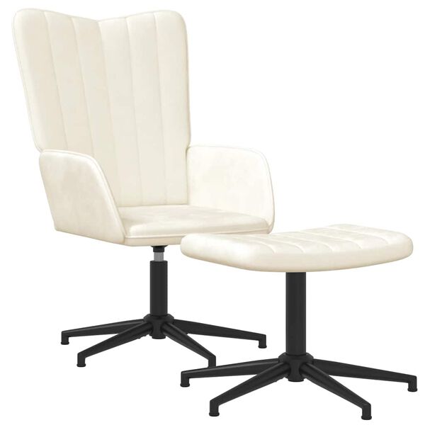 vidaXL &Pi;&omicron;&lambda;&upsilon;&theta;&rho;ό&nu;&alpha; Relax &Lambda;&epsilon;&upsilon;&kappa;ό &Kappa;&rho;&epsilon;&mu; &Beta;&epsilon;&lambda;&omicron;ύ&delta;&iota;&nu;&eta; &mu;&epsilon; &Sigma;&kappa;&alpha;&mu;&pi;ό