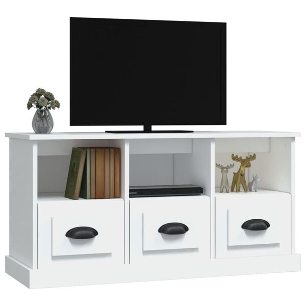 vidaXL Έπιπλο Τηλεόρασης Λευκό 100 x 35 x 50 εκ. Επεξεργασμένο Ξύλο