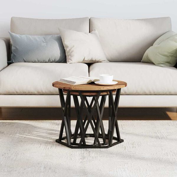 vidaXL Τραπεζάκι Πλευράς 2 pcs ανακυκλωμένο ξύλο