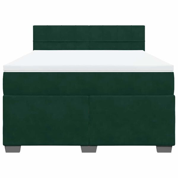 vidaXL &Kappa;&rho;&epsilon;&beta;ά&tau;&iota; Boxspring &mu;&epsilon; &Sigma;&tau;&rho;ώ&mu;&alpha; &Sigma;&kappa;&omicron;ύ&rho;&omicron; &Pi;&rho;ά&sigma;&iota;&nu;&omicron; 140x190&epsilon;&kappa;. &Beta;&epsilon;&lambda;&omicron;ύ&delta;&iota;&nu;&omicron;