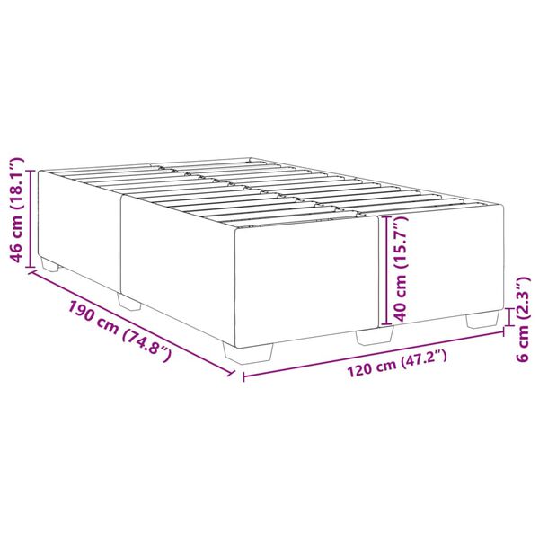 vidaXL Πλαίσιο Κρεβατιού χωρίς στρώμα Ροζ 120x190 εκ. Βελούδινο