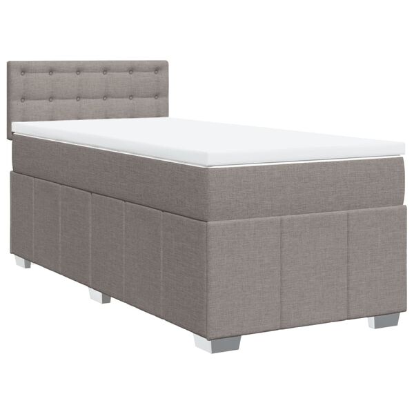 vidaXL &Kappa;&rho;&epsilon;&beta;ά&tau;&iota; Boxspring &mu;&epsilon; &Sigma;&tau;&rho;ώ&mu;&alpha; Taupe 90x190 &epsilon;&kappa;.&Upsilon;&phi;&alpha;&sigma;&mu;ά&tau;&iota;&nu;&omicron;