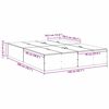 vidaXL Σκελετός Κρεβατιού Μαύρη δρυς 140 x 200 cm Επεξεργασμένο ξύλο