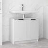 vidaXL Ντουλάπι Μπάνιου Γυαλιστερό Λευκό 64,5x33,5x59εκ. Επεξεργ. Ξύλο