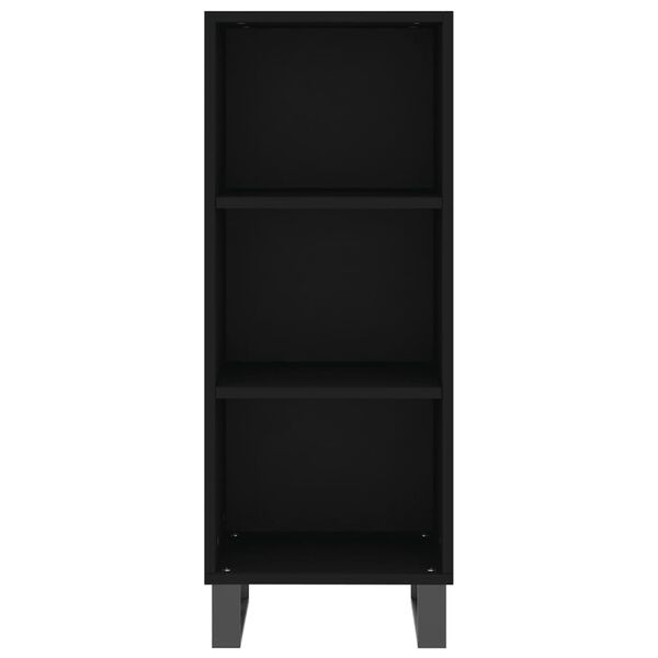 vidaXL Ντουλάπι Μαύρο 34,5x32,5x90 εκ. Επεξεργασμένο Ξύλο