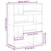 vidaXL Βιβλιοθήκη Μαύρη 100x33x125,5 εκ. από Επεξεργασμένο Ξύλο
