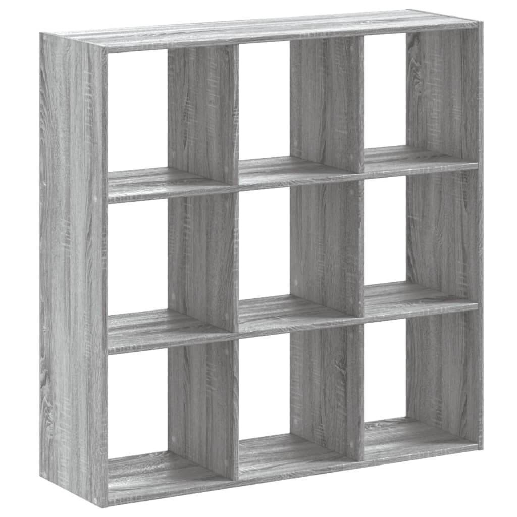 vidaXL Βιβλιοθήκη Γκρι Sonoma 102x32x102 εκ. από Επεξεργασμένο Ξύλο
