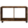 vidaXL Ντουλάπι Με Ροδάκια Καπνιστή Δρυς 72x33x42,5 εκ. Επεξ. Ξύλο