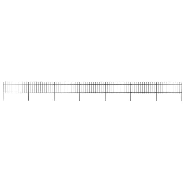 vidaXL Κάγκελα Περίφραξης με Λόγχες Μαύρα 11,9 x 0,8 μ. από Χάλυβα