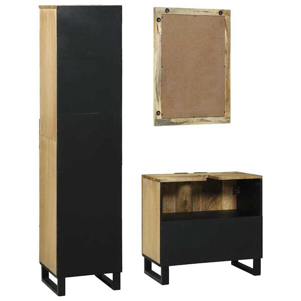vidaXL Σετ Επίπλων Μπάνιου με συρτάρι 3 pcs Καφέ 38 x 33 x 160 εκ.