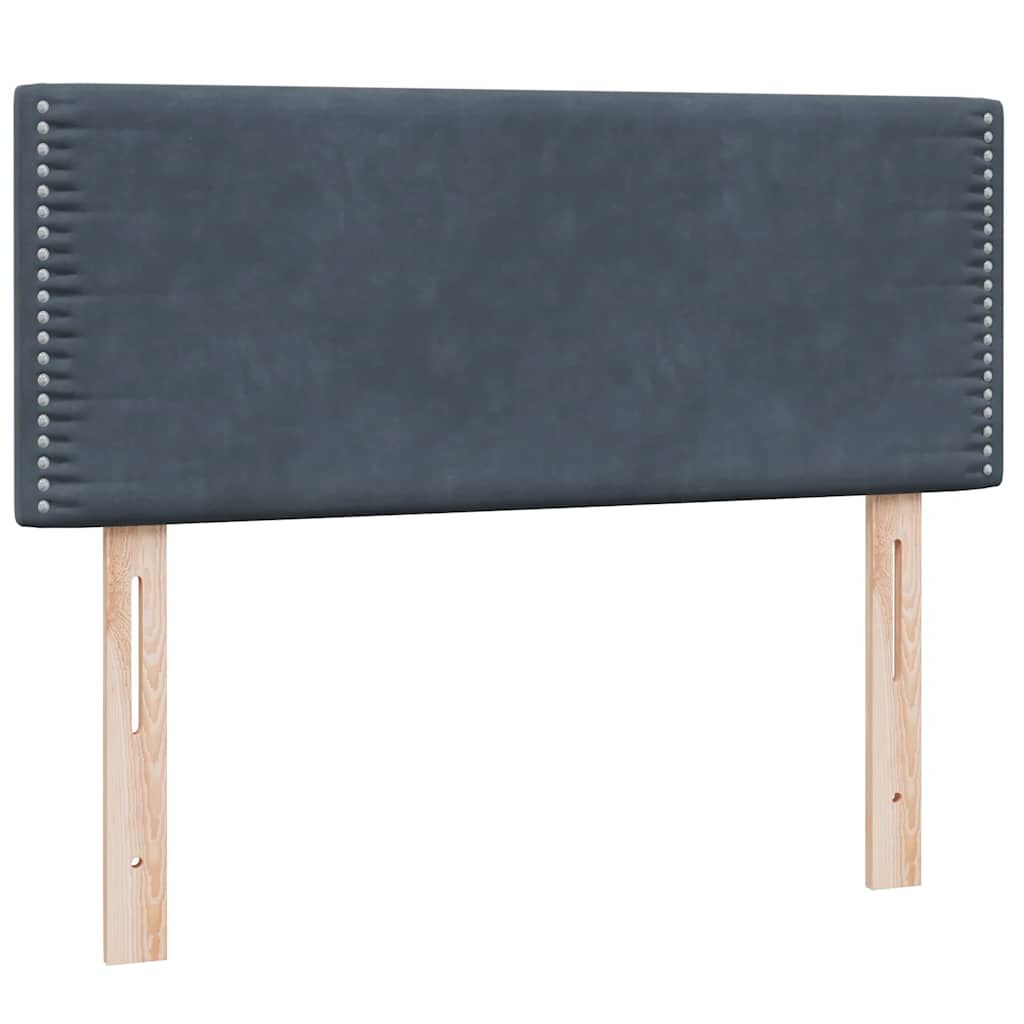 vidaXL Κρεβάτι Boxspring με Στρώμα Σκούρο Γκρι 120x210 εκ. Βελούδινο