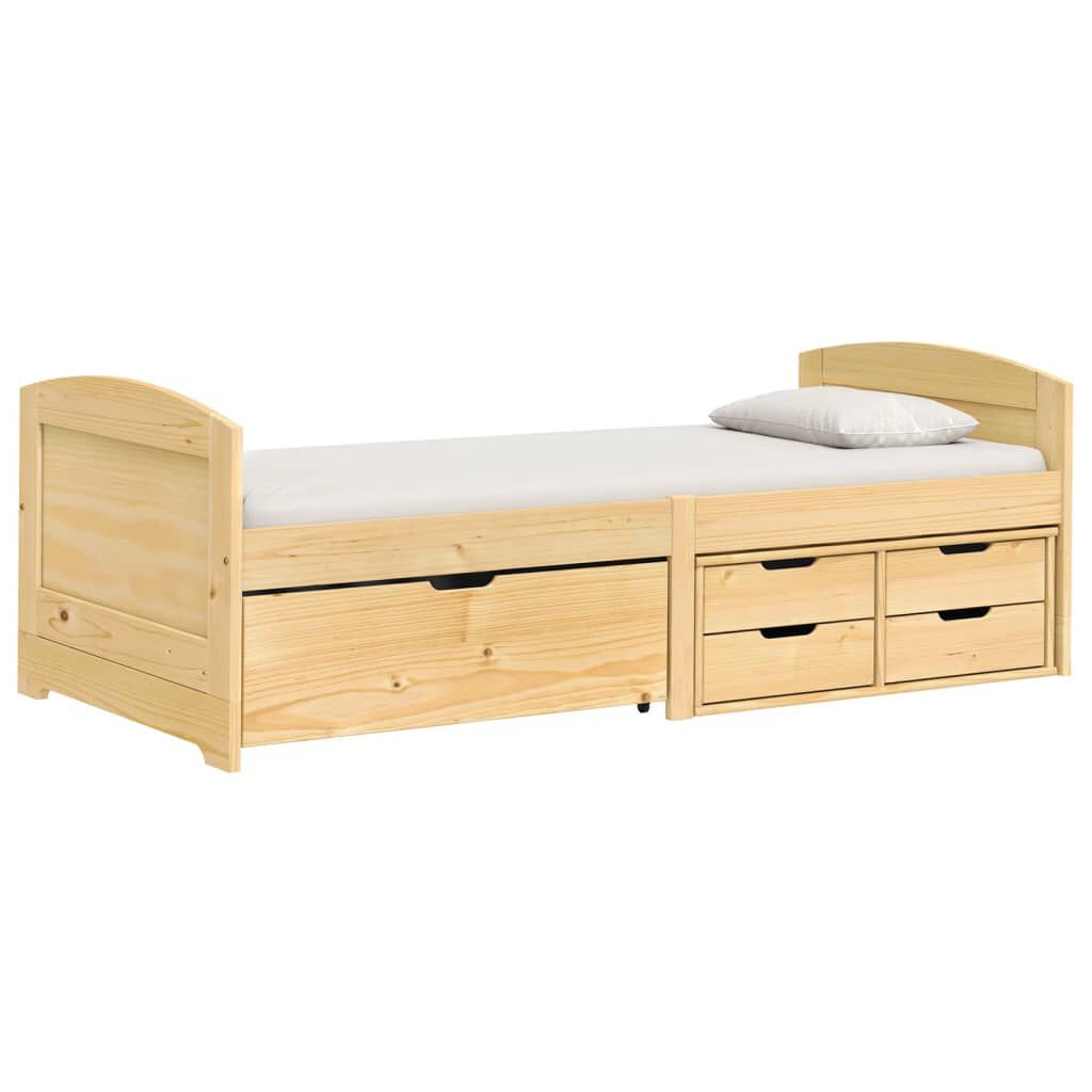 vidaXL Καναπές Κρεβάτι 5 Συρτ. IRUN 90x200εκ. Μασίφ Ξύλο Πεύκου