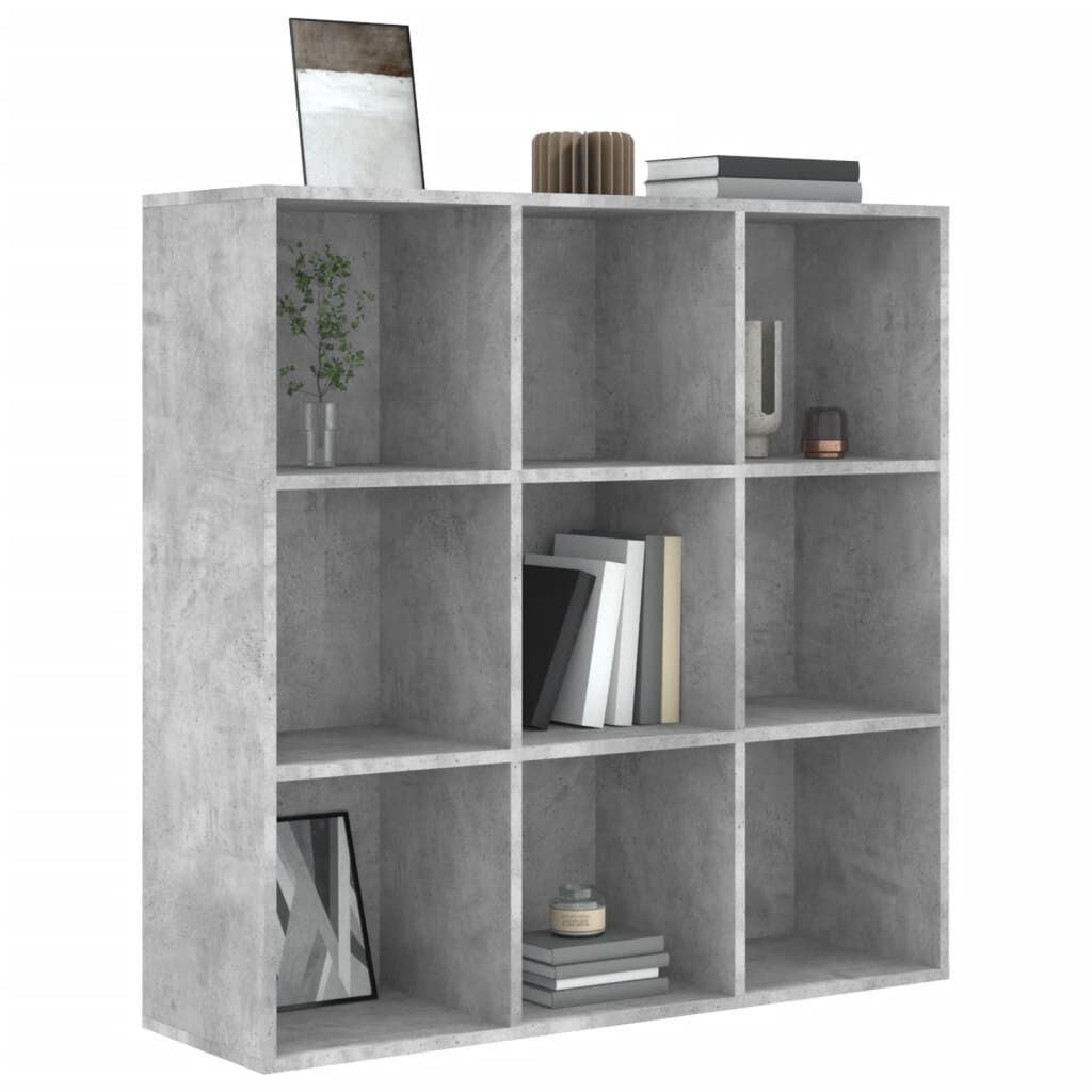vidaXL Βιβλιοθήκη Γκρι Σκυροδέματος 98x29x97,5 εκ. Επεξεργασμένο Ξύλο