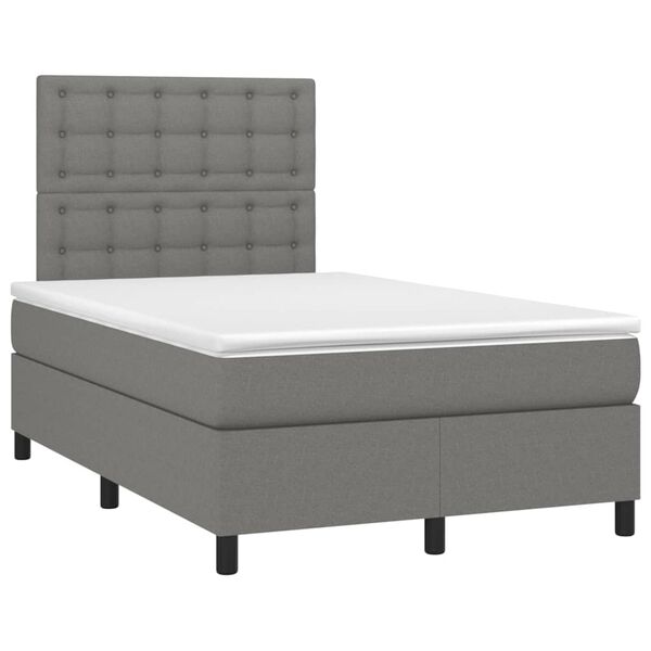 vidaXL &Kappa;&rho;&epsilon;&beta;ά&tau;&iota; Boxspring &mu;&epsilon; &Sigma;&tau;&rho;ώ&mu;&alpha; & LED &Sigma;&kappa;.&Gamma;&kappa;&rho;&iota; 120x200 &epsilon;&kappa; &Upsilon;&phi;&alpha;&sigma;&mu;ά&tau;&iota;&nu;&omicron;