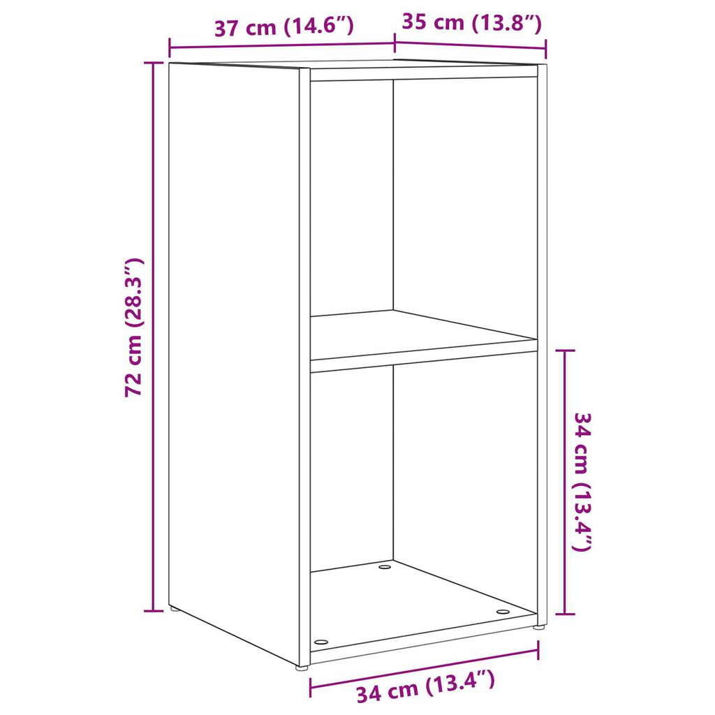 vidaXL με ράφι με αποθήκευση 6 pcs Μαύρη Οξυά Επεξεργασμένο ξύλο