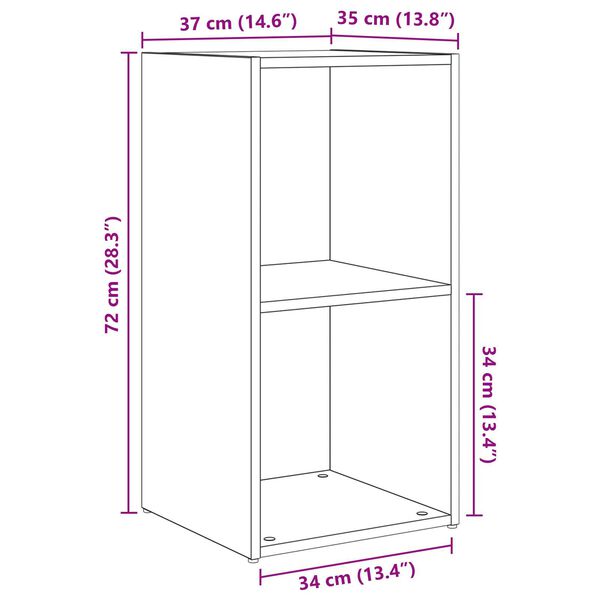 vidaXL με ράφι με αποθήκευση 6 pcs Μαύρη Οξυά Επεξεργασμένο ξύλο