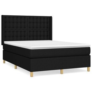 vidaXL &Kappa;&rho;&epsilon;&beta;ά&tau;&iota; Boxspring &mu;&epsilon; &Sigma;&tau;&rho;ώ&mu;&alpha; &Mu;&alpha;ύ&rho;&omicron; 140x190 &epsilon;&kappa;. &Upsilon;&phi;&alpha;&sigma;&mu;ά&tau;&iota;&nu;&omicron;