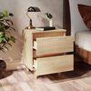 vidaXL Κομοδίνο Sonoma Δρυς 40x35x50εκ. με Πόδια από Μασίφ Ξύλο Πεύκου