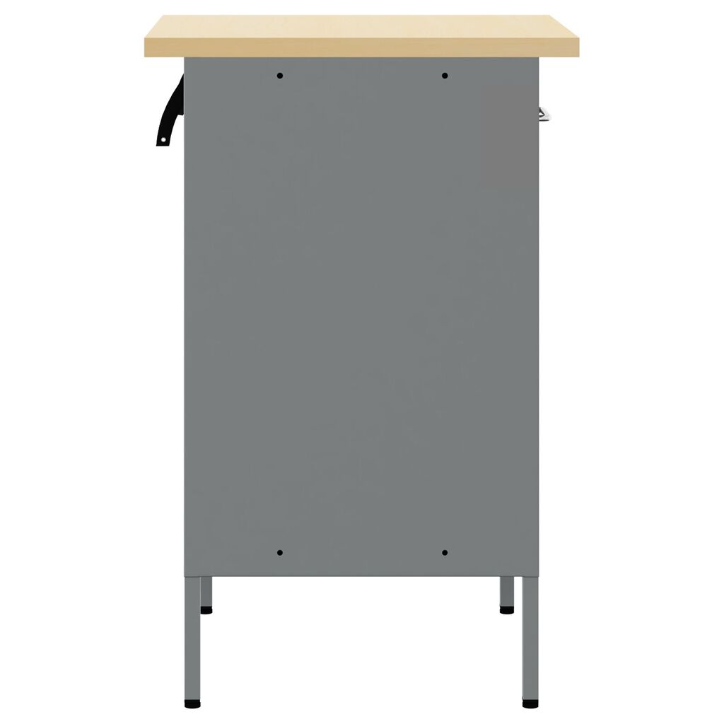 vidaXL Ντουλάπα Εργασίας Μαύρη 50x55x84 εκ Ατσάλι