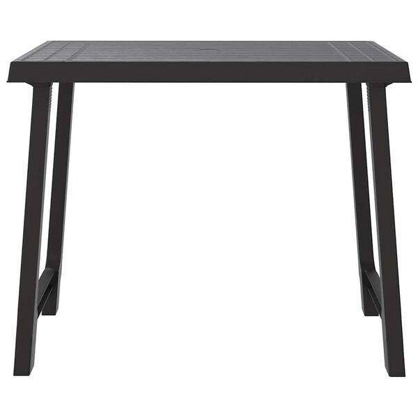 vidaXL Τραπέζι Κάμπινγκ Όψη Ξύλου Ανθρακί 79x56x64 εκ. Πολυπροπυλένιο