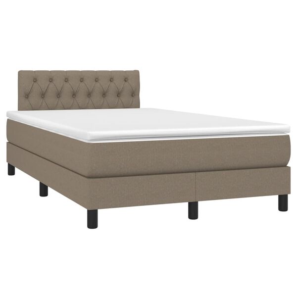 vidaXL &Kappa;&rho;&epsilon;&beta;ά&tau;&iota; Boxspring &mu;&epsilon; &Sigma;&tau;&rho;ώ&mu;&alpha; Taupe 120x190 &epsilon;&kappa;. &Upsilon;&phi;&alpha;&sigma;&mu;ά&tau;&iota;&nu;&omicron;