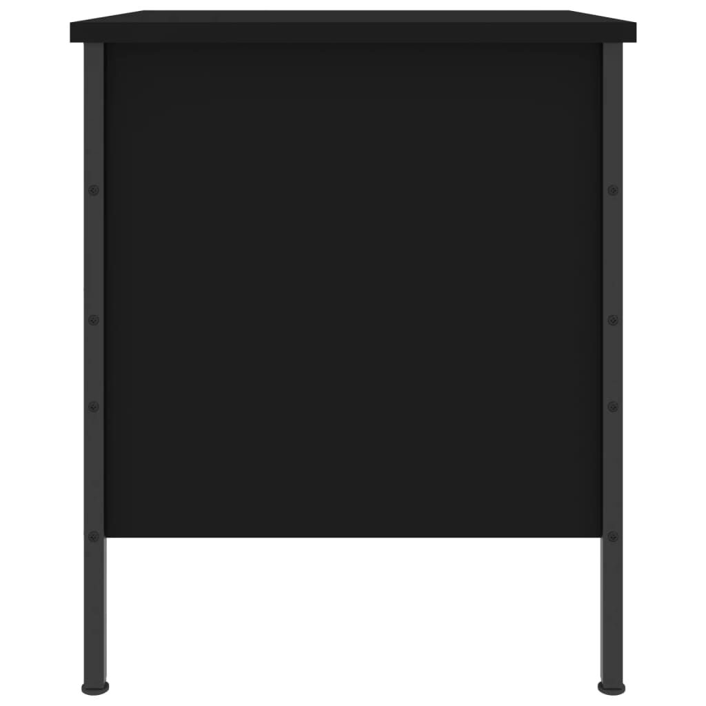 vidaXL Κομοδίνο Μαύρο 40 x 42 x 50 εκ. από Επεξεργασμένο Ξύλο