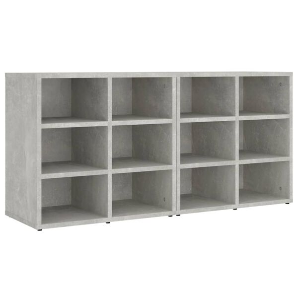 vidaXL Παπουτσοθήκες 2 τεμ. Γκρι σκυροδέματος 52,5 x 30 x 50 εκ.