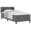 vidaXL Κρεβάτι box spring με στρώμα Σκούρο γκρι 80 x 200 cm ύφασμα