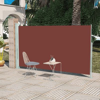 vidaXL Σκίαστρο Πλαϊνό Συρόμενο Βεράντας Καφέ 160 x 300 εκ.