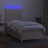 vidaXL &Kappa;&rho;&epsilon;&beta;ά&tau;&iota; Boxspring &mu;&epsilon; &Sigma;&tau;&rho;ώ&mu;&alpha; & LED &Kappa;&rho;&epsilon;&mu; 100x200 &epsilon;&kappa;. &Upsilon;&phi;&alpha;&sigma;&mu;ά&tau;&iota;&nu;&omicron;