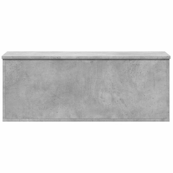vidaXL Κουτί Αποθήκευσης Γκρι Σκυροδέματος 90x35x35 εκ. Επεξεργ. Ξύλο