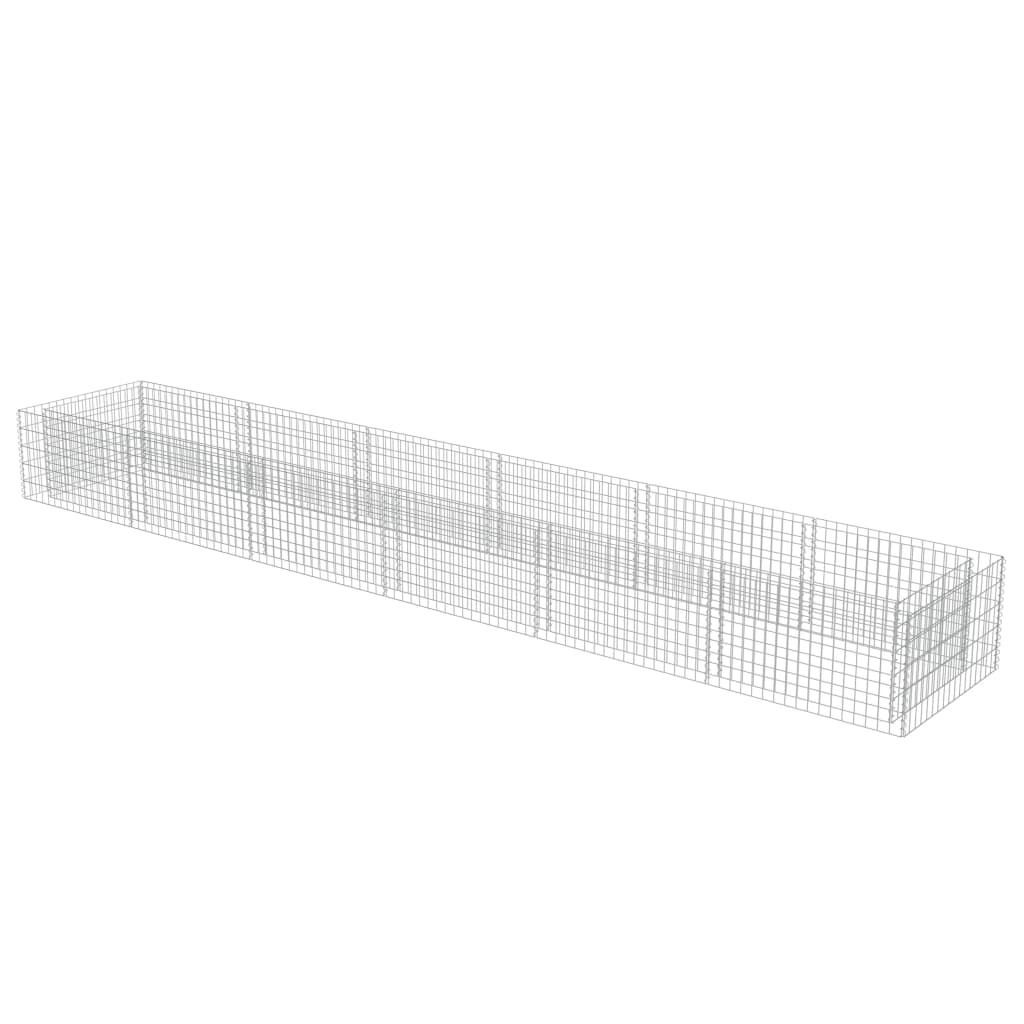 vidaXL Συρματοκιβώτιο-Γλάστρα Υπερυψωμένη 540x90x50 εκ. Γαλβ. Χάλυβας