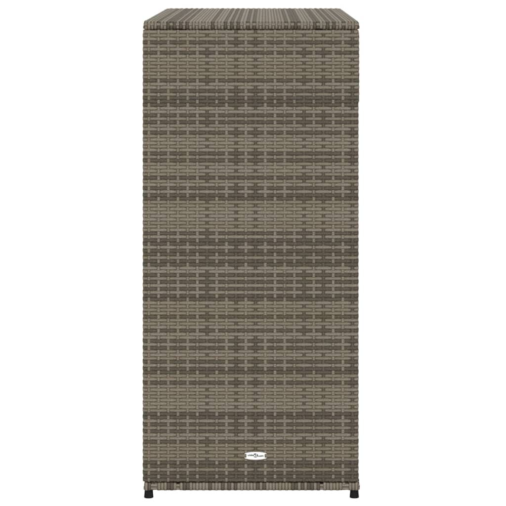 vidaXL Ντουλάπι Αποθήκευσης Κήπου Γκρι 105x55x113 εκ. Συνθετικό Ρατάν