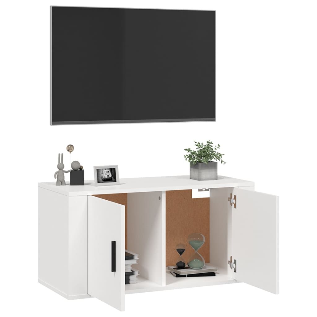 vidaXL Έπιπλο Τηλεόρασης Επιτοίχιο Λευκό 80x34,5x40 εκ.