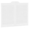 vidaXL Swing Doors Louvred Design 2 ζευγών Λευκό 80x100 cm