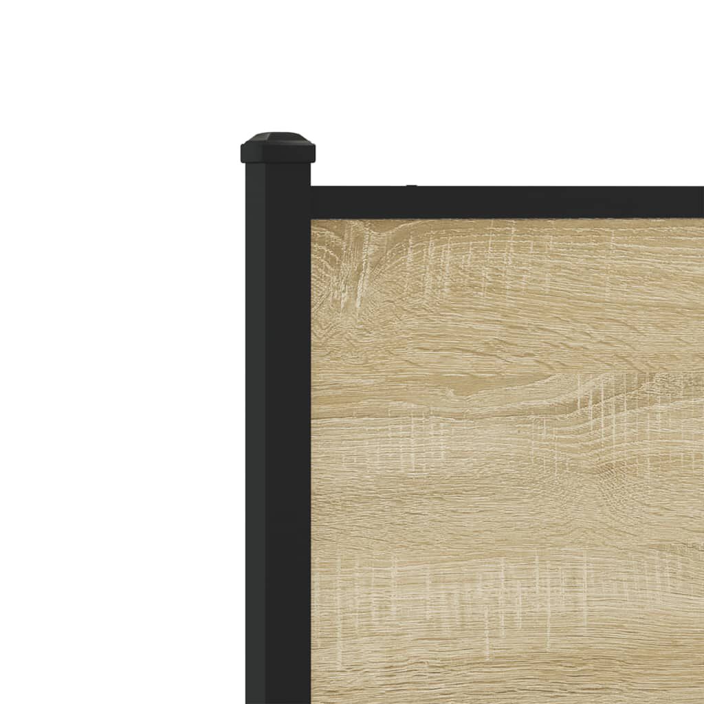 vidaXL Σκελετός Κρεβ. Χωρίς Στρώμα Sonoma Δρυς 183x213 εκ. Μεταλλικό
