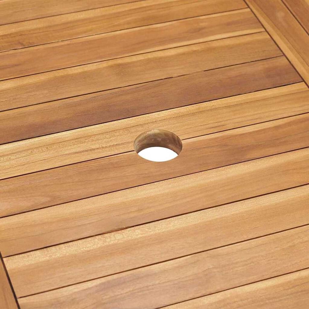 vidaXL Σέτ φαγητού για κήπο 5 pcs Καστανό Μασίφ ξύλο teak