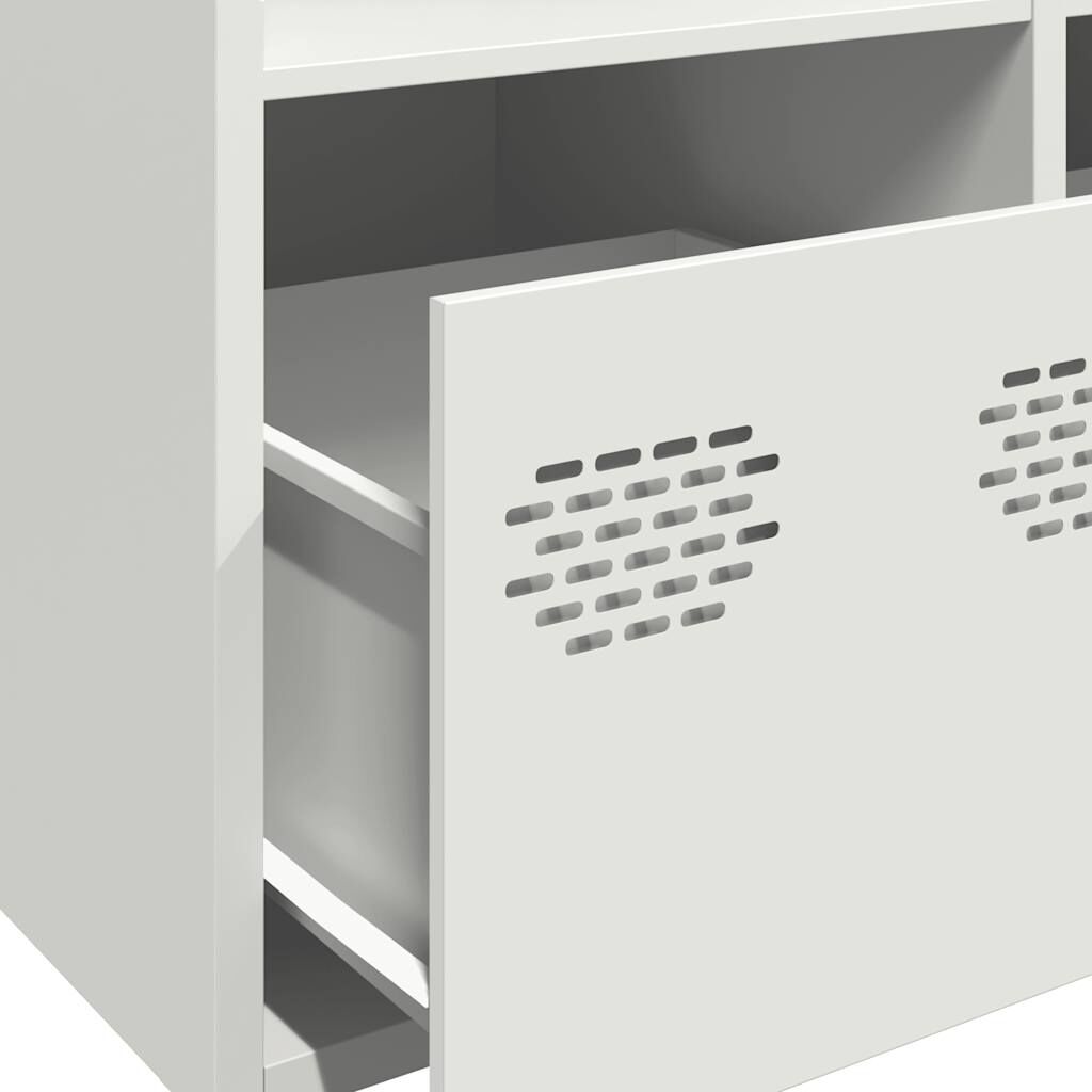vidaXL Ντουλάπι Λευκό 101,5x39x103,5 εκ. από Χάλυβα
