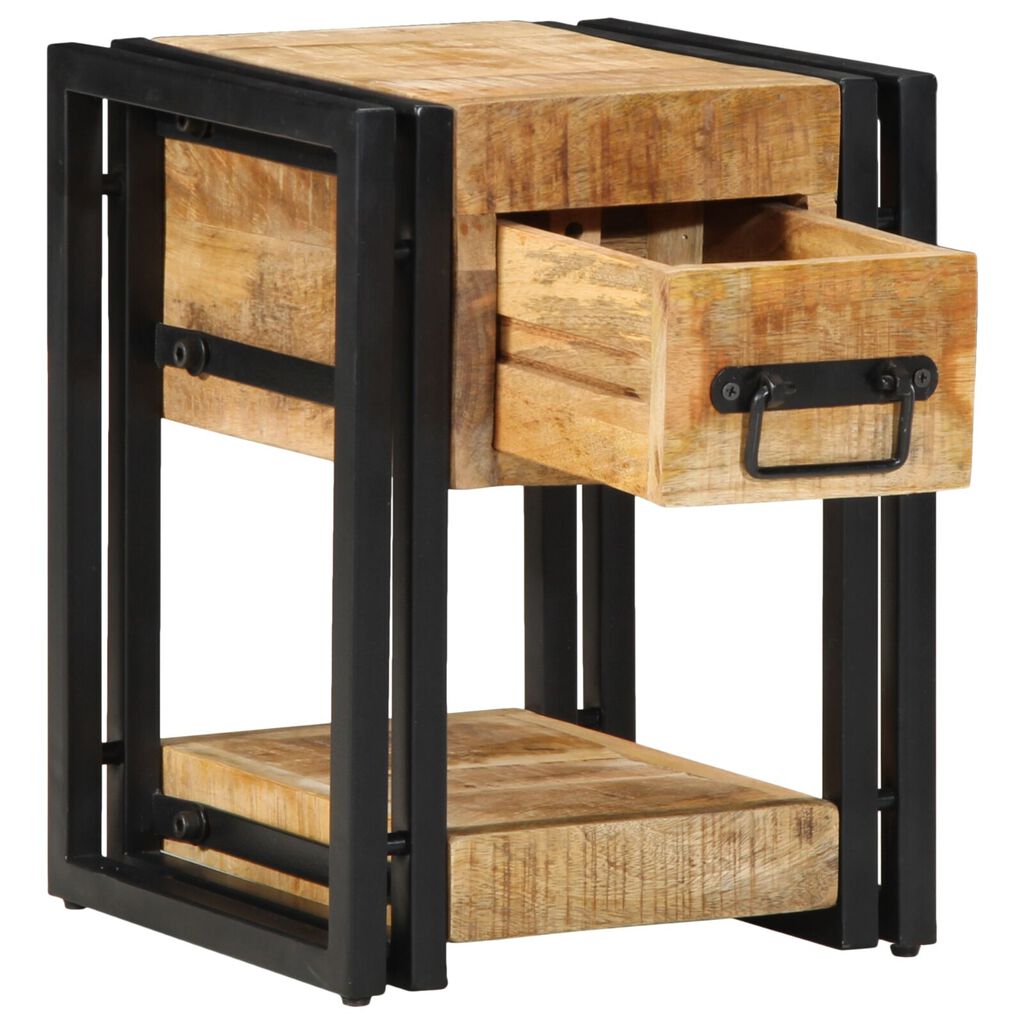 vidaXL Νυχτερινό Τραπέζι 40x40x40 εκ. Μασίφ Ξύλο Μάνγκο