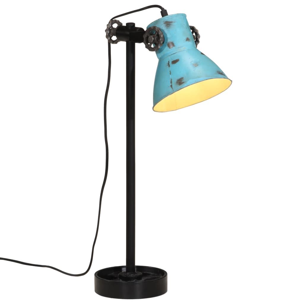 vidaXL Φωτιστικό Γραφείου 25 W Αντικέ Μπλε 15x15x55 εκ. Ε27