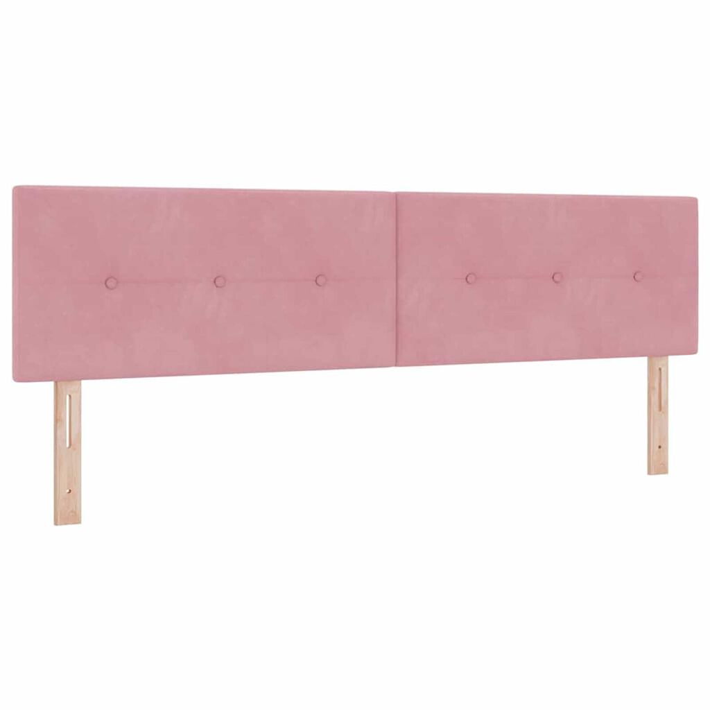 vidaXL Κρεβάτι με ελατήρια με στρώμα Ροζ 180 x 200 cm Βελούδο