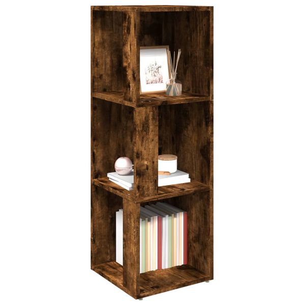 vidaXL Γωνιακό Έπιπλο Καπνιστή Δρυς 33x33x100 εκ. Επεξεργασμένο Ξύλο