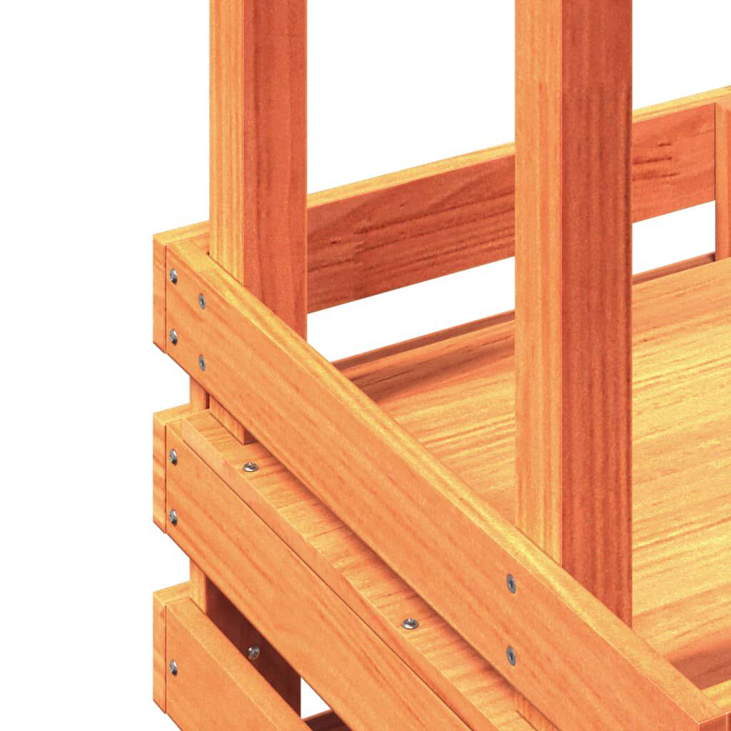 vidaXL Τραπέζι Μπαρ Κήπου με Οροφή Καφέ 112,5x57x195,5 εκ. Μασίφ Πεύκο
