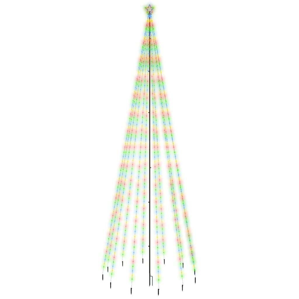 vidaXL Χριστουγεννιάτικο Δέντρο Με Ακίδα 732 LEDs Πολύχρωμο 500 εκ.