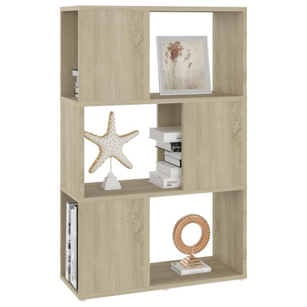 vidaXL Βιβλιοθήκη/Διαχωριστικό Χώρου Sonoma Δρυς 60x24x94 εκ. Μοριοσ.