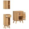 vidaXL Σετ Επίπλων Μπάνιου με συρτάρι 3 pcs Καφέ 114 x 43 x 73.5 εκ.