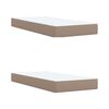 vidaXL Κρεβάτι Boxspring με Στρώμα Καπουτσίνο 200x200εκ.από Συνθ.Δέρμα