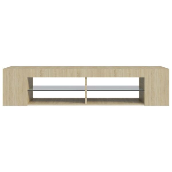 vidaXL Έπιπλο Τηλεόρασης με LED Sonoma Δρυς 135x39x30 εκ.